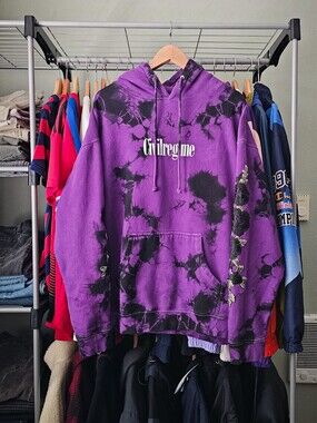 Civil Regime Men's Purple Titans Tie Dye Roses Hoodie Size Large